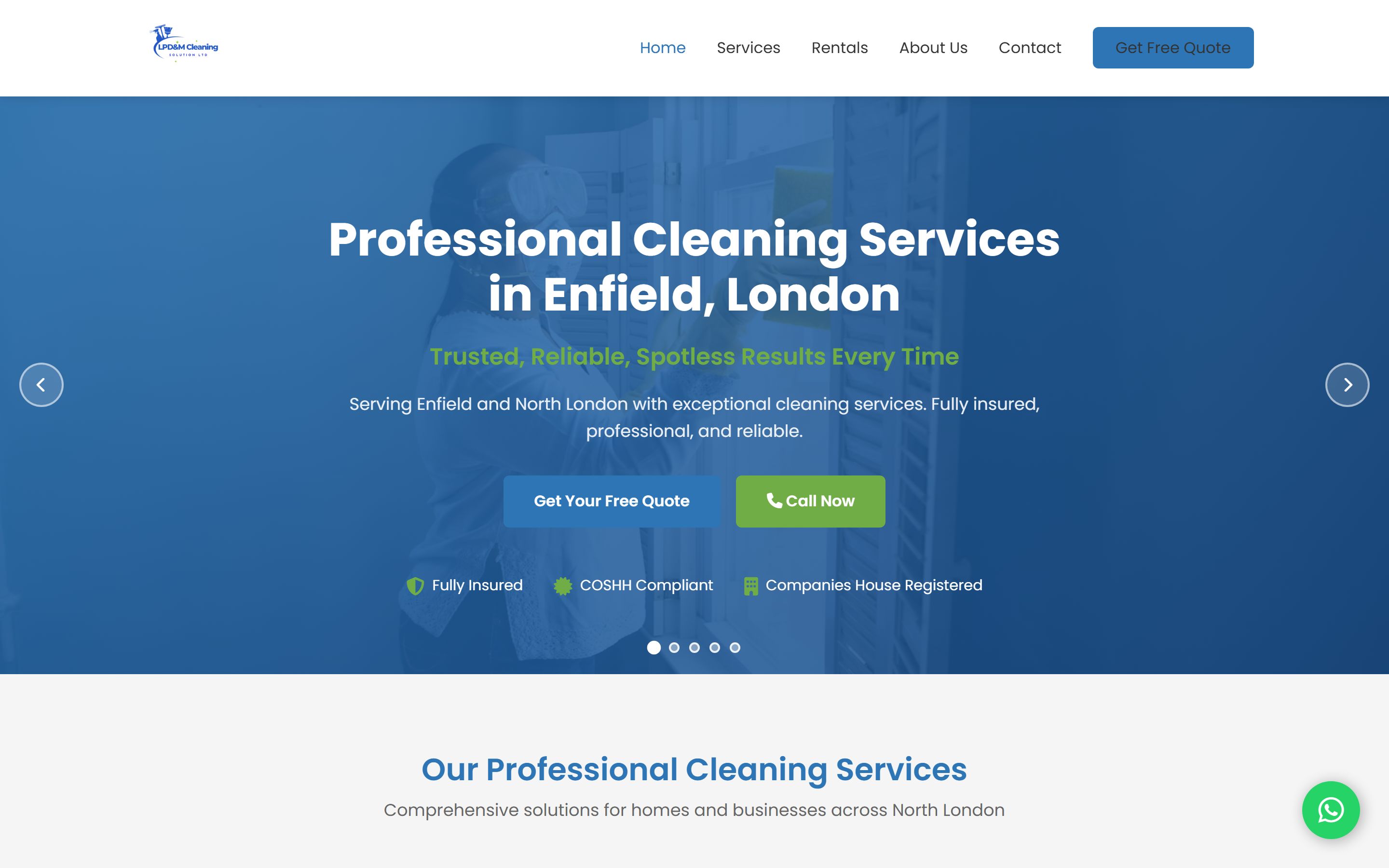 The LPD&M Cleaning Solutions homepage